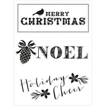 Kaisercraft Clear Stamp Set Holly Bright Noel