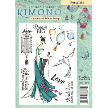 Kimono A6 Unmounted Rubber Stamp Porcelain