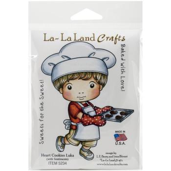 La-La Land Cling Mount Rubber Stamp Heart Cookies Luka
