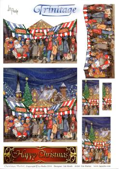 La Pashe Trinitage Card 3D Sheet Christmas Market
