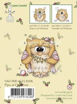Leane Creatief Stamp Owl Pipa at Christmas 55.8206