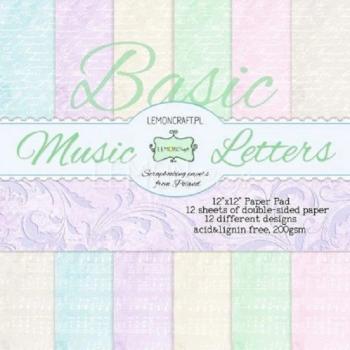 Lemon Craft 12x12 Stack of Basic Music Letters