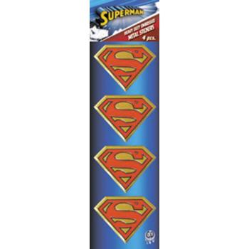 Licensed Embossed Metal Stickers 4Pkg Superman Logo  #DC0146M