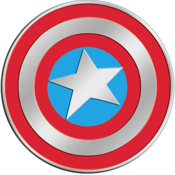 Licensed Embossed Metal Sticker Captain America Shield  #MVL0033