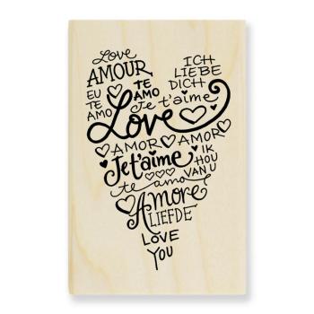 Stampendous Wooden Stamp Love Languages M208