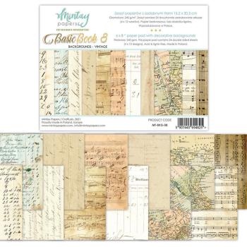 Mintay 6x8 Paper Pad Background Vintage Book #08