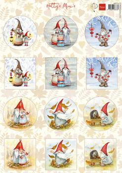 Marianne Design A4 Sheet Hetty's Mini's Gnomes HK1714