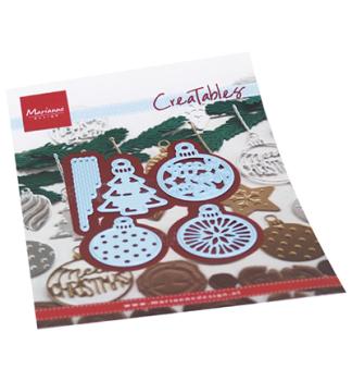 Marianne Design CreaTables Merry Christmas Baubles LR0682