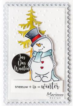 Marianne Design Stamp & Die Set Snowman CS1139