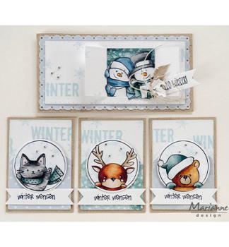 Marianne Design Stamp Hetty's Peek-a-Boo Winter Animals #CS1103