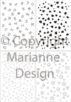 Marianne Design Clear Stamp 4er Set Hintergrundstempel #CS0846