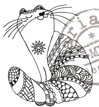 Marianne Design Clear Stamp Doodle Cat Katze #EWS2210