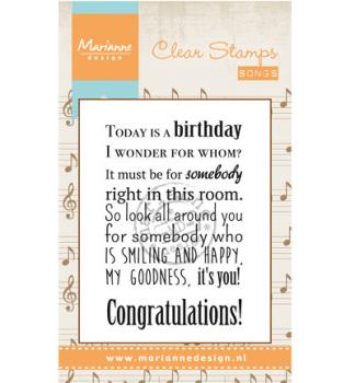Marianne Design Clear Stamp Today is a Birthday