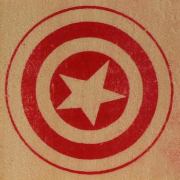 Marvel Comic Rubber Stamp Captain America Shield Logo #MVL0003