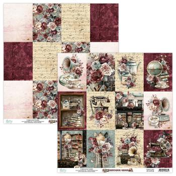 Mintay Papers 12x12 Paper Sheet Antique Shop Cards 06