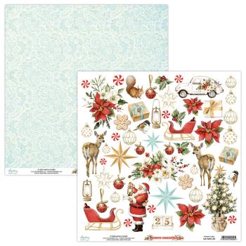 Mintay Papers 12x12 Paper Sheet White Christmas Elements 09
