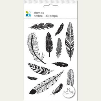 Momenta Clear Stamps Assorted Feathers #29676