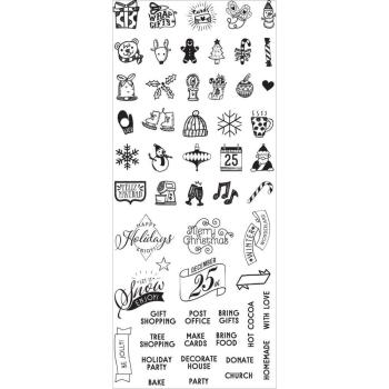 My Prima Planner Clear Stamps  Christmas Mini Icons Words #591595
