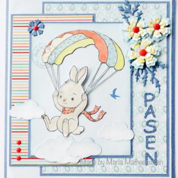 NCCS041 Nellie Snellen Clear Stamp Parachuting Bunny