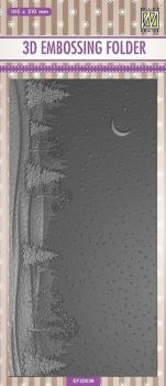 Nellie Snellen 3D Embossing Folder Snowy Landscape #036