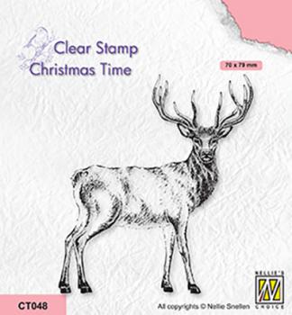 NS Christmas Time Stamp Deer CT048