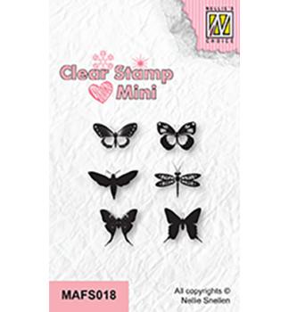 Nellie's Choice Mini Clear Stamps Butterflies MAFS018