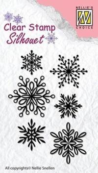 Nellie´s Choice Clear Stamp 6 Snowflakes #SIL039