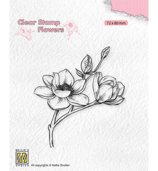 Nellie´s Choice Clear Stamp Blooming Branch Magnolia #FLO028