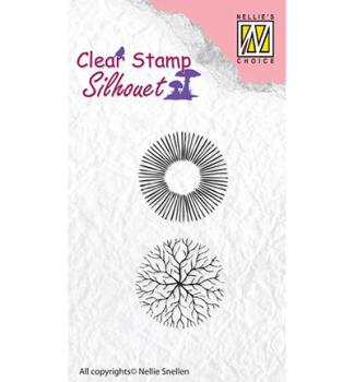 Nellie´s Choice Silhouette Clear Stamp Flowers #SIL035