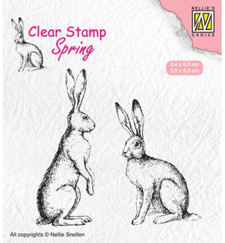 Nellie Snellen Clear Stamp Two Hares SPCS014