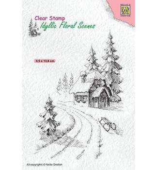 Nellie Snellen Clear Stamps Wintery House #IFS023