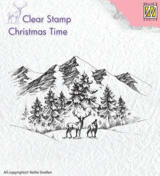 Nellie Snellen Clear Stempel Winterlandscape #CT018