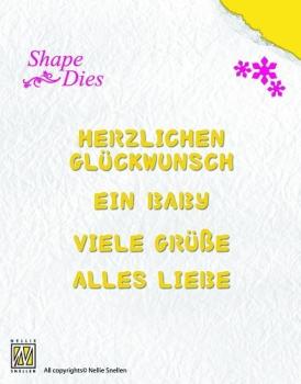 Nellie Snellen Shape Dies German Text #01