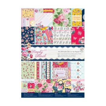 Papermania A4 Ultimate Die Cut Paper Pack Simply Floral #160185