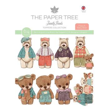 The Paper Tree A6 Toppers Papa & Baby Bear #1188
