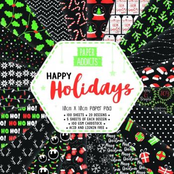 Paper Addicts 10x10cm Paper Pad Happy Holidays #036