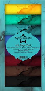 Paper Favourites Slim Paper Pack Ink Drops Dark #008