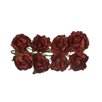 Paper Flowers Curly Rose Brown