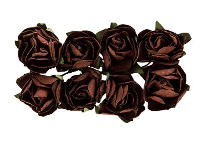 Paper Flowers Roses Brown