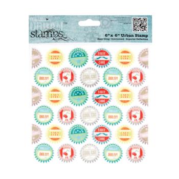 Papermania Urban Stamps Bottle Caps #970132