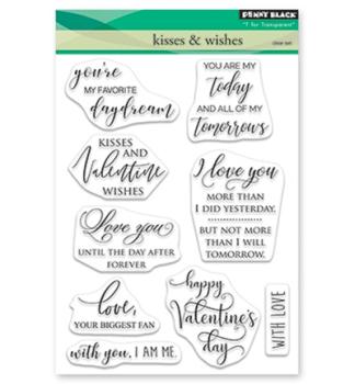 Penny Black Clear Stamp Set Kisses & Wishes #30-528