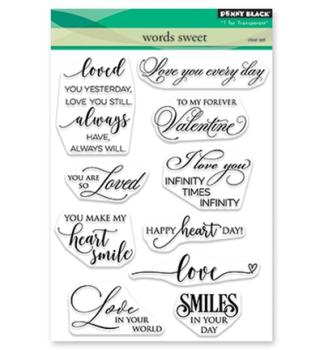 Penny Black Clear Stamp Set Words Sweet #30-525