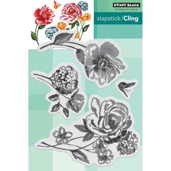 Penny Black Set Cling Stamp Flower Pageant #40601