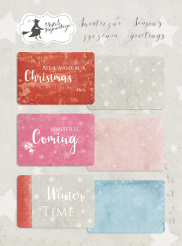 Piatek 13 Set of Journaling Cards Season's Greetings #151