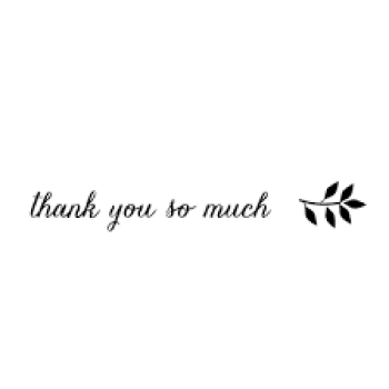 Poppystamps Cling Stamp Thank you so much #B308