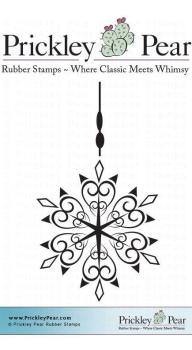 Prickley Pear Cling Stamp Dangling Snowflake
