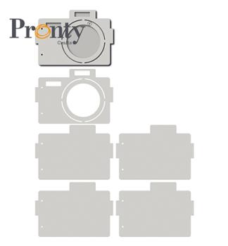 Pronty Grey Chipboard Album Retro Camera