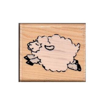Rubber Stampede Wood Stamp Jumping Sheep