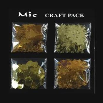 Mic Craft Pack Gold Christmas Embellishments