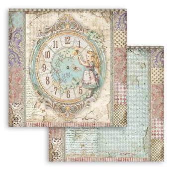 Stamperia 12x12 Paper SET Alice Clock #SBB815